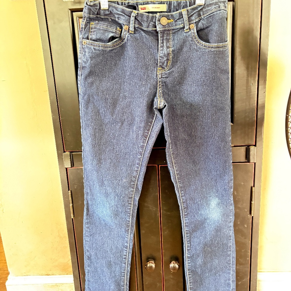Levi 711 skinny jeans zip fly, 5 pocket girls size 12